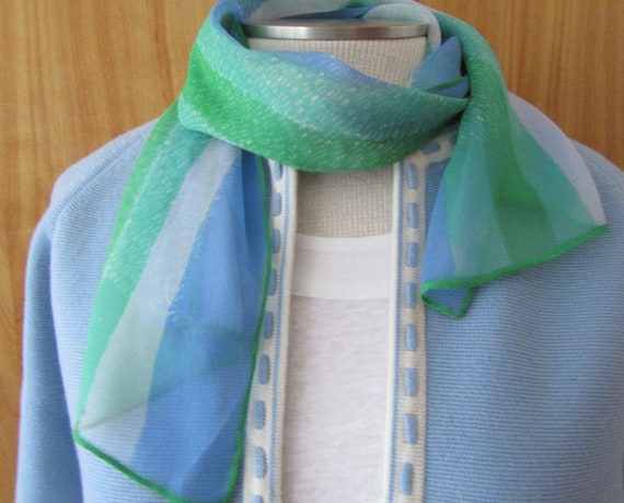 Yikes Scarf Shop Vintage Vera Scarf 100% Silk Chi… - image 1