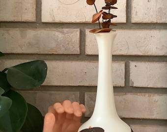 Vintage Mid Century Royal Haeger Earth Wrap Vase Brown Squash Off White Ceramic Iconic Shape Sixties 10.25 Inches Tall Excellent+