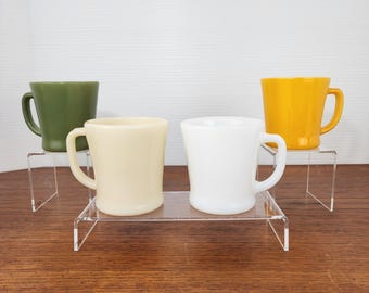 Iconic Vintage Fire-King D-Handle Mug – Anchor Hocking Mid-Century Coffee Cup, Restaurantware - Sold Individually