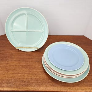 Vintage 1930s LuRay Pastels Blue, Pink and Green Plates by Taylor, Smith & Taylor - Individually Sold