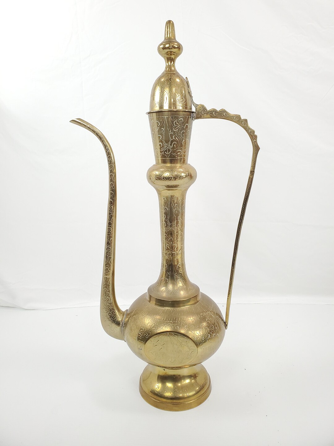 Extra Large Brass Coffee Tea Pitcher Pot Decanter India Etsy