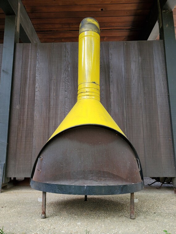 Sold Sold Sold Vintage Retro Yellow Wood Burning Cone Etsy