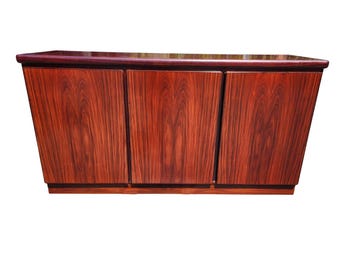 Vintage Skovby Mid-Century Modern Rosewood Credenza | Danish Modern Buffet Storage Cabinet - Shipping is not free