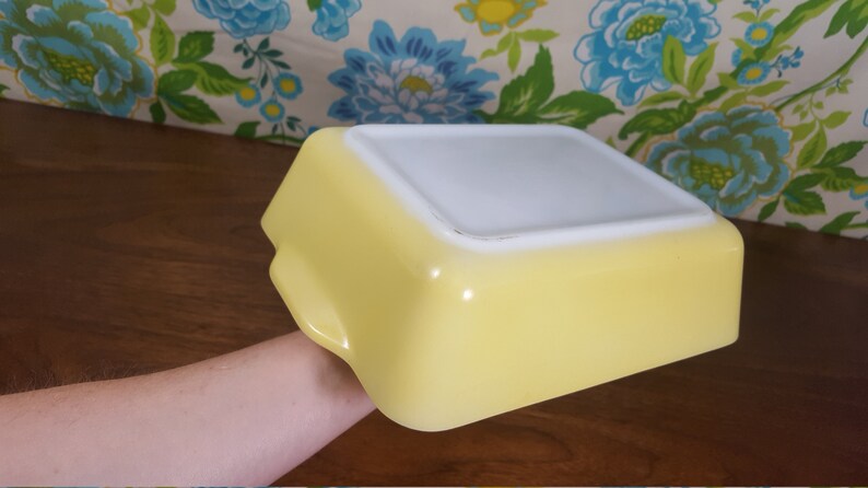 Vintage Pyrex #503 Yellow Fridge Dish
