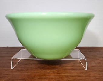Vintage Fire King Jadeite Mixing Bowl, Oven Proof Glass Kitchenware