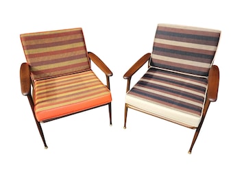 1950s Vintage MCM Viko Baumritter Lounge Chairs, Sold Individually, Contact For Shipping