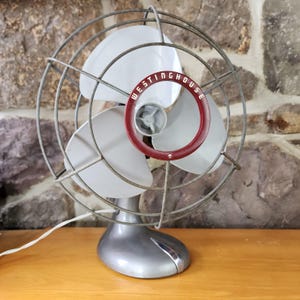 1950s Vintage Art Deco Westinghouse Fan, Y-4627, 2 Speed, Oscillating - Works!