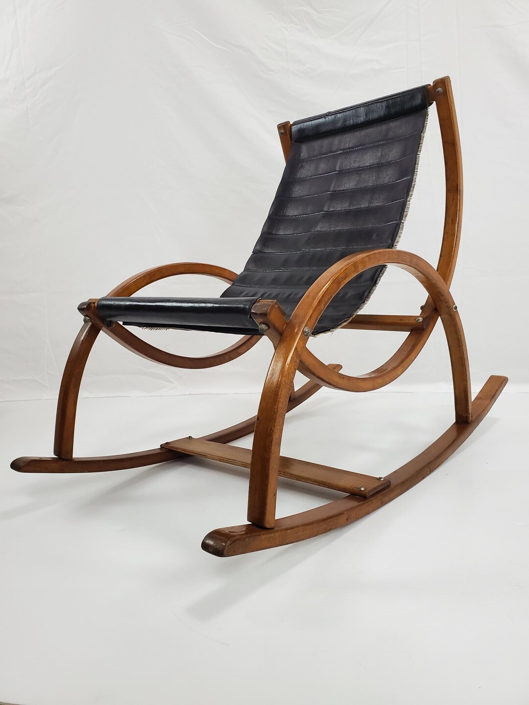 Mid-century Modern Children's Sling Rocking Chair - Jerry Johnson Style ...