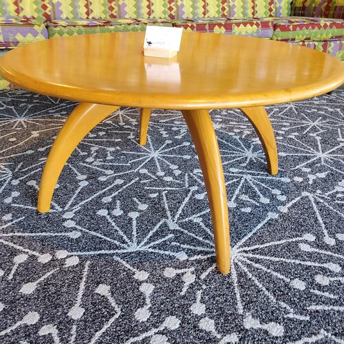 Mid Century Modern Heywood Wakefield Round Lazy Susan Coffee Mid Century Modern Heywood Wakefield, Heywood Wakefield Round Side Table