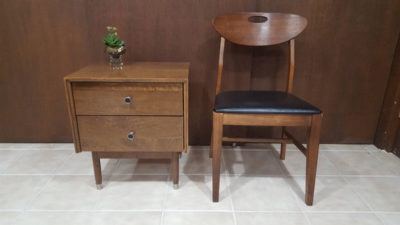 Vintage Mid Century Khoury End Table Bed Side Table 2 Etsy