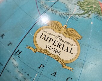 Vintage George F. Cram's World Imperial Globe - Etsy