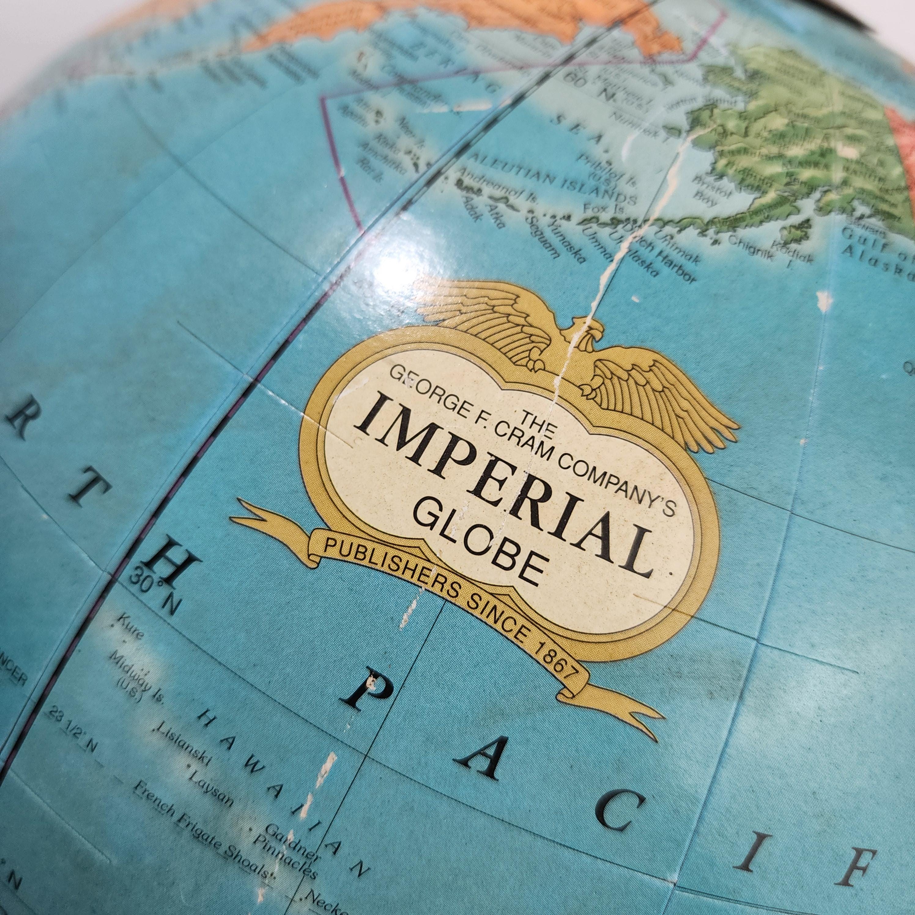 Vintage George F. Cram's World Imperial Globe - Etsy