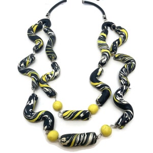Wild handmade statement necklace| polymer clay jewelry