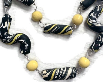 Wild and crazy necklace | polymer clay jewelry