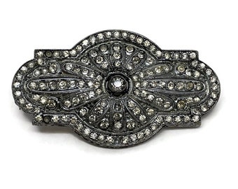 Art Deco rhinestone brooch | vintage jewelry