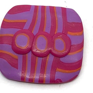 Contemporary statement colorful brooch | polymer clay jewelry set