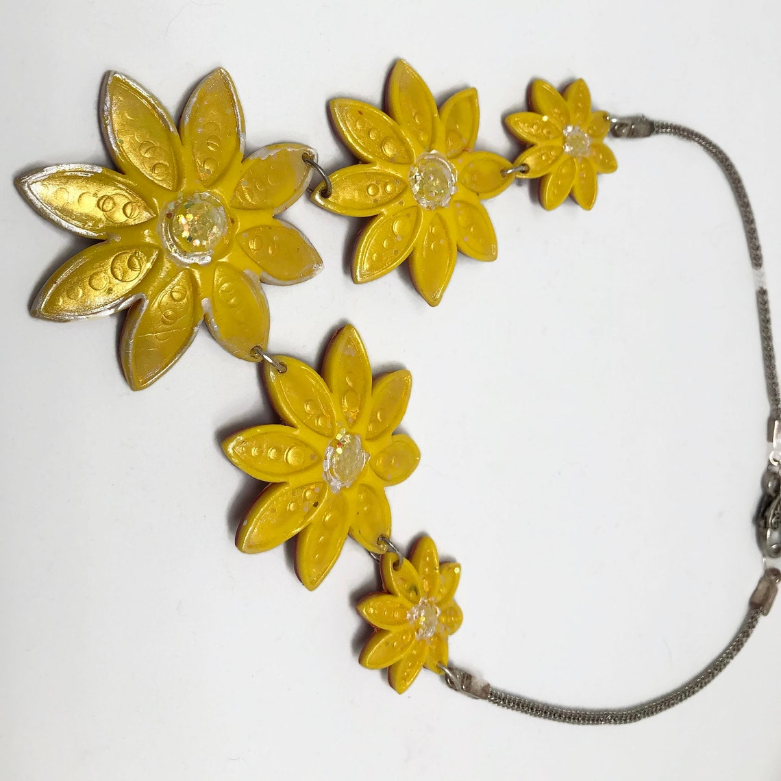 Yellow Daisy Necklace Polymer Clay Necklace Etsy New Zealand