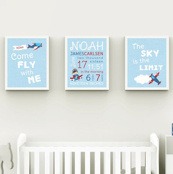 baby boy airplane nursery