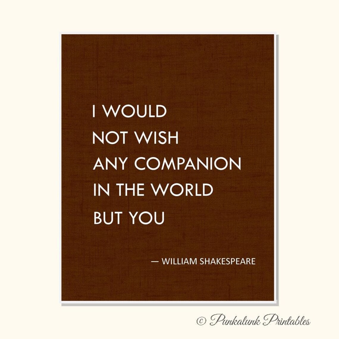 Shakespeare Quote Printable Romantic Quote Shakesperean - Etsy