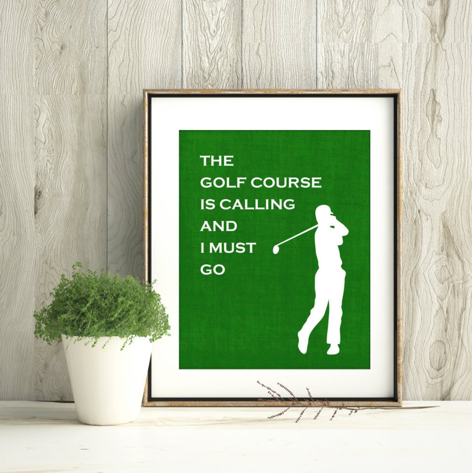 Father's Day Golf Gift Golfing Print Man Cave Decor Etsy