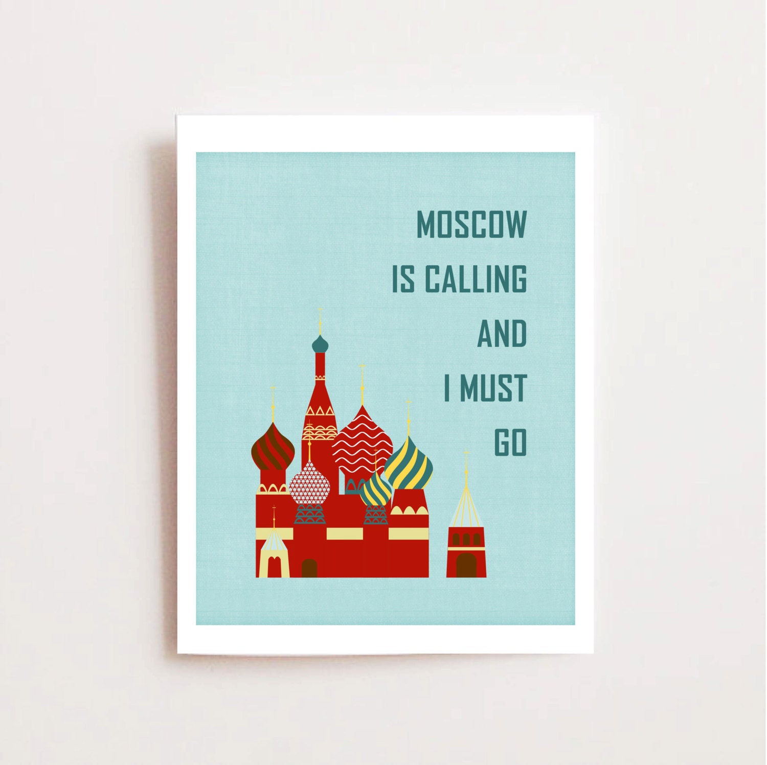 Russian Art Printable Moscow Printable St Basils Cathedral Home Decor ...