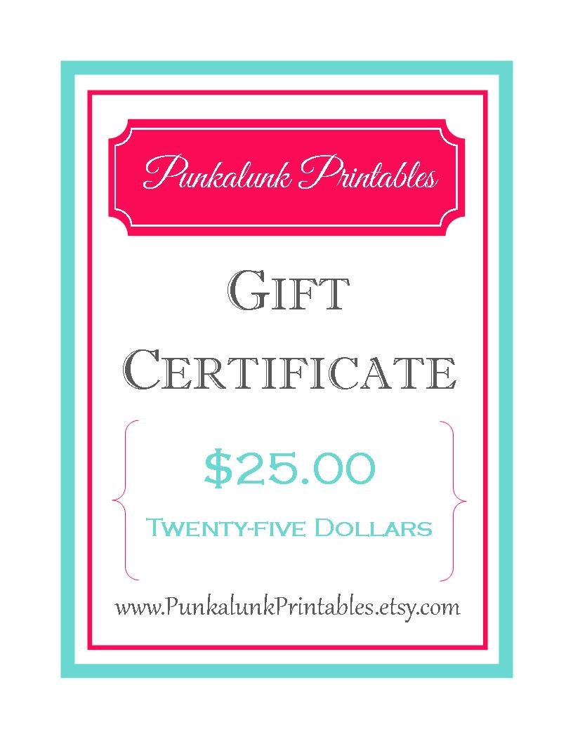 Gift Certificate 45 Dollars