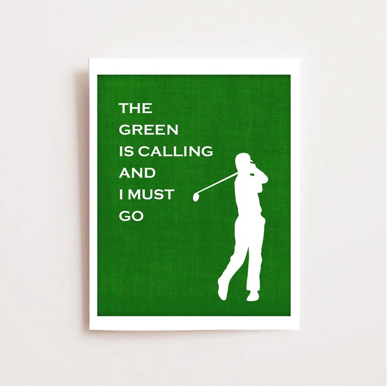Golf Green Quote Father's Day Golf Gift Printable Golf - Etsy