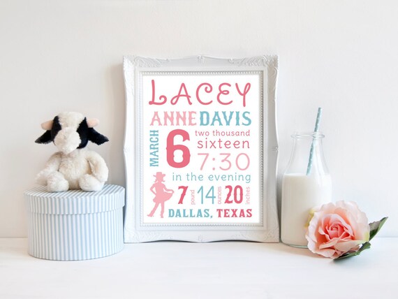 Cowgirl Print Cowgirl Nursery Decor Country Girl Nursery Little Cowgirl Baby Room Baby Girl Western Print Horse Girl Bedroom Decor