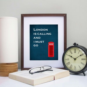 London Art Print - London Travel Art - I Love London - United Kingdom - Red Phone Booth - Gift for Anglophile - England Art - Great Britain