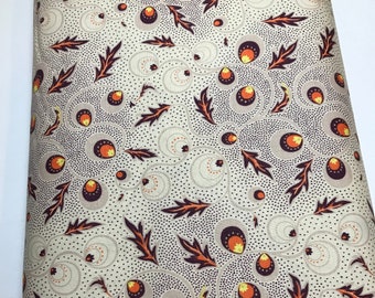 Kathy Doughty Fabric Leaves Acorns - Passion Vine in Natural - by Kathy Doughty- 100% Quality Cotton Yardage