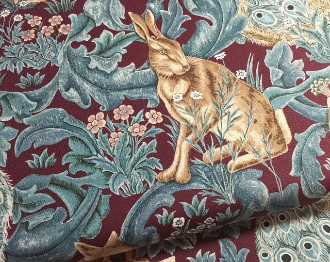 William Morris Fabric Standen FOREST in Plum Pattern PWWM031 Original