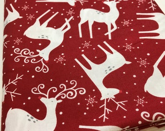 Christmas Holiday Fabric - Reindeer In Color 319 - by the 1/4 Yd and Yardage