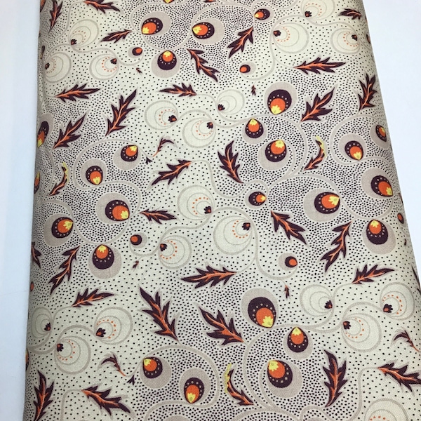 Kathy Doughty Fabric Leaves Acorns - Passion Vine in Natural - by Kathy Doughty- 100% Quality Cotton Yardage