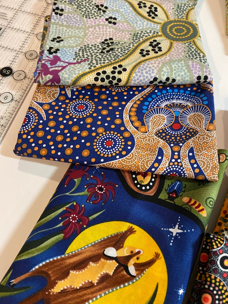 Australian Fabric Quilt Log Cabin Kit Fabric and Pattern Etsy