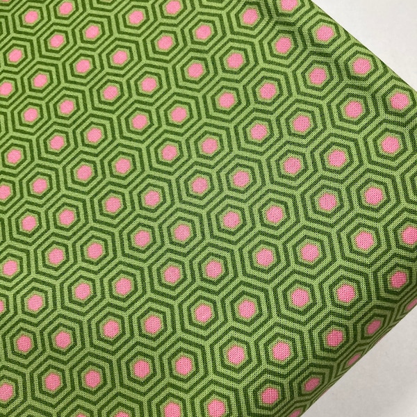 Tula Pink Fabric - Hexy in Juniper - True Colors Collection - 100% Cotton Yardage