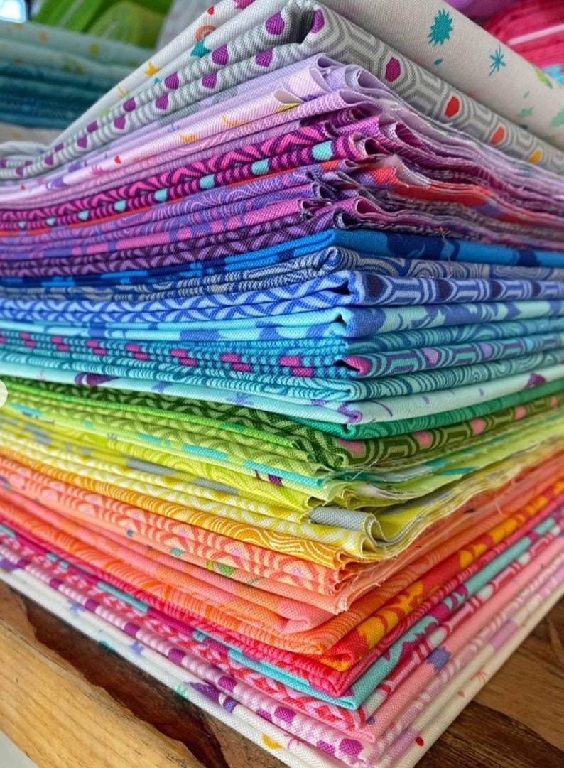 OVERSTOCKED Tula Pink Fabric Jelly Roll True Colors 42 Etsy