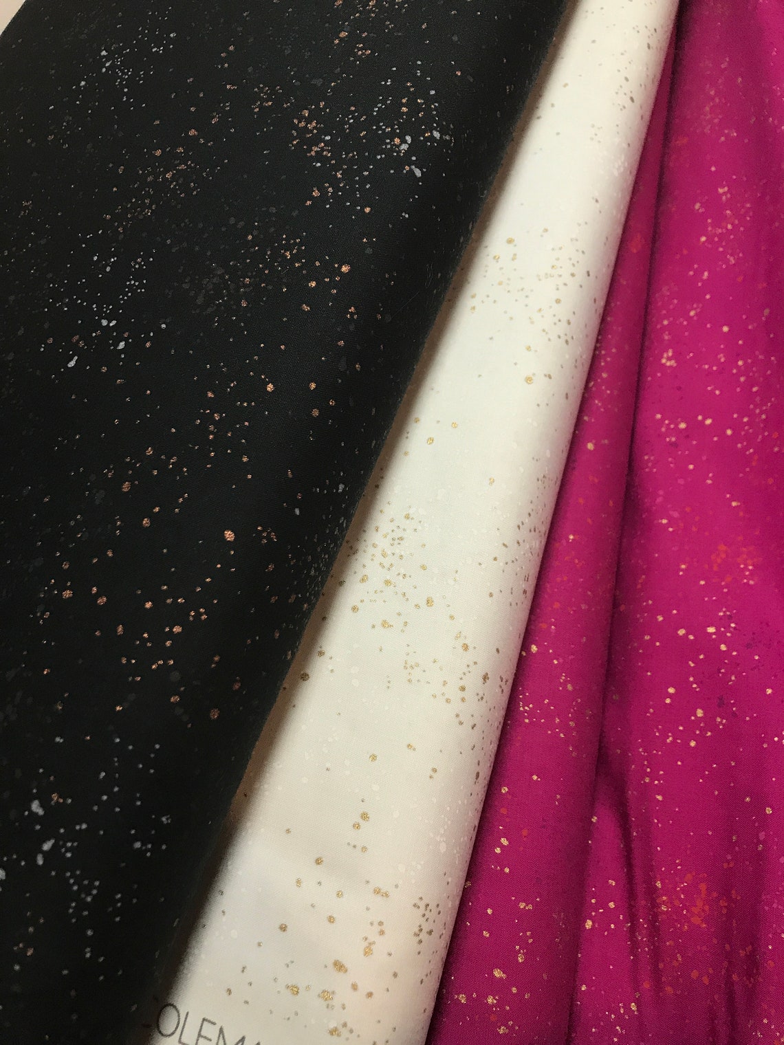 Ruby Star Fabric by Moda Speckled in Metallic Black RS5027 | Etsy