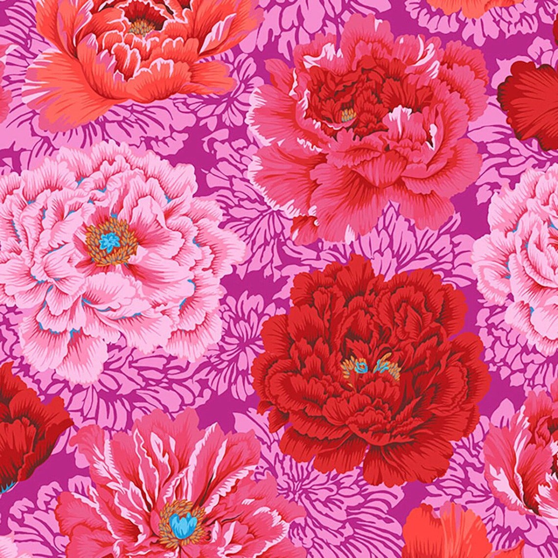 Kaffe Fassett Fabric- Brocade Peony PWPJ062.HOT Spring Collective 2021 ...