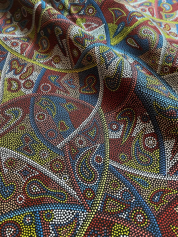 Australian Fabric Looking Around in Red by Greg Matthews