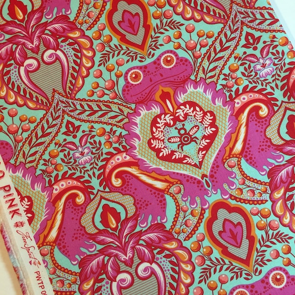 1/2 YD Tula Pink Fabric All Stars-Frog Prince in Peony ALL STARS 25th Collection for FreeSpirit - 100% Quality Cotton Yardage Out of Print