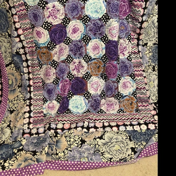 RARE OOP Kaffe Fassett Fabric Quilt Kit brassica Snowballs Etsy