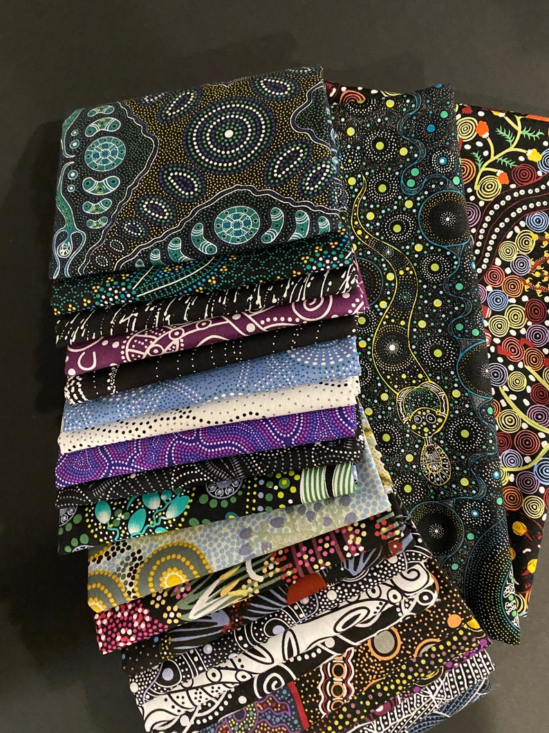 Australian Fabric Quilt Log Cabin Kit Fabric and Pattern Etsy