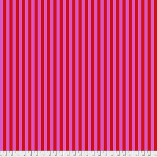 Tula Pink Fabric - Tent Stripe PEONY PWTP069.PEONY All Stars 25th Collection -100% Cotton Yardage
