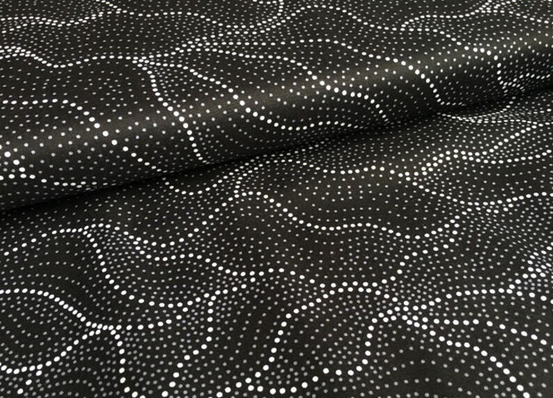Australian Fabric Land of Utopia in Black Aboriginal 100 Etsy