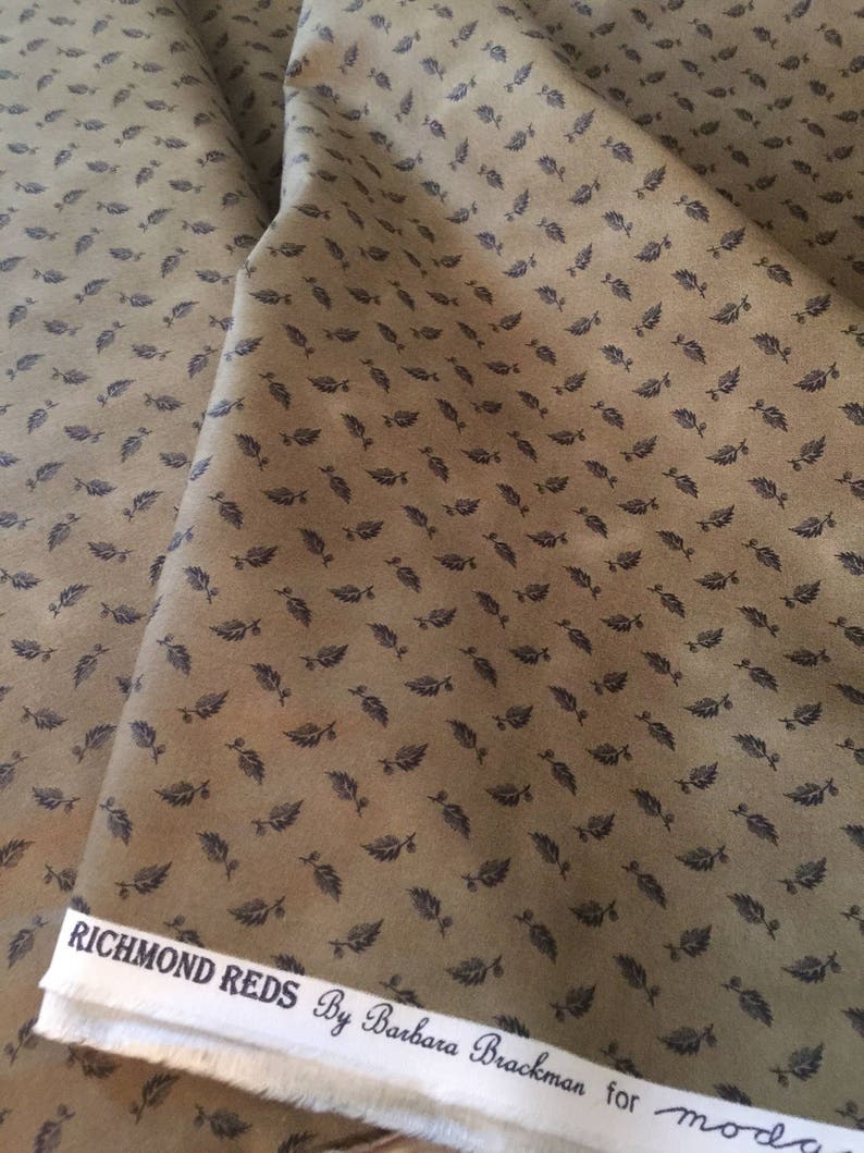 Civil War Fabric 1862 Richmond Reds by Barbara Brackman for Etsy