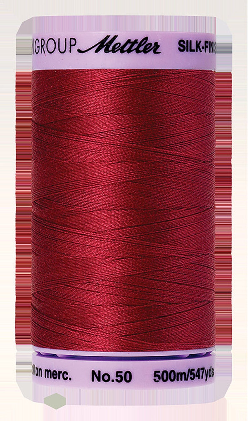 500m547 Yards-Large Spool Thread 9104 No.50 wt Silk Finish 100/% Cotton Sewing Piecing Thread Color 0105 Mettler