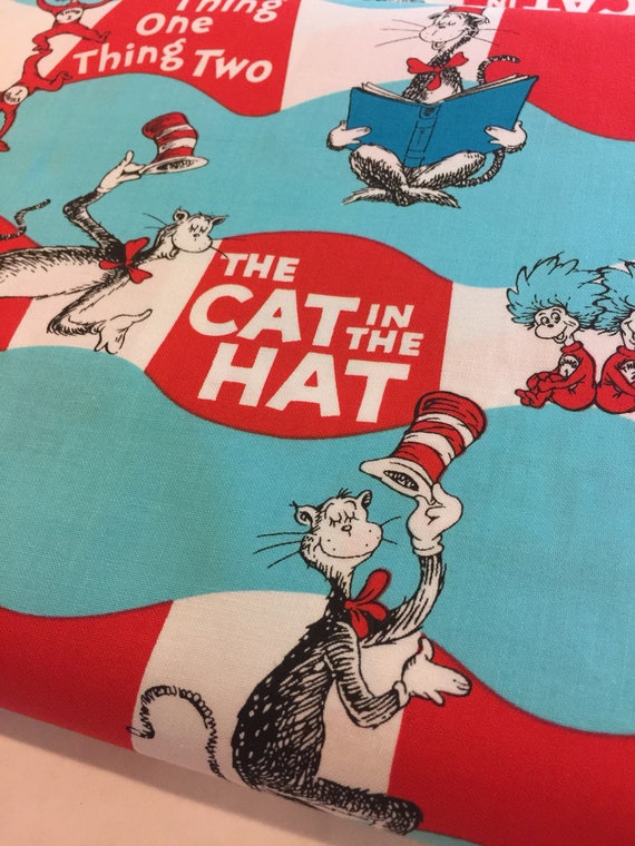 cat and the hat fabric