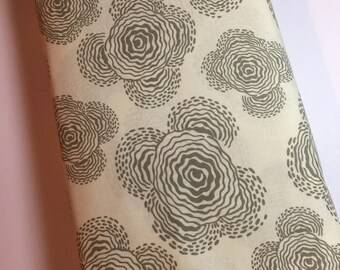 Amy Butler Fabric - Midwest Modern AB33 - Floating Buds in Grey for FreeSpirit - Great Price for Quilt Backs 100% Quality Cotton Yardage