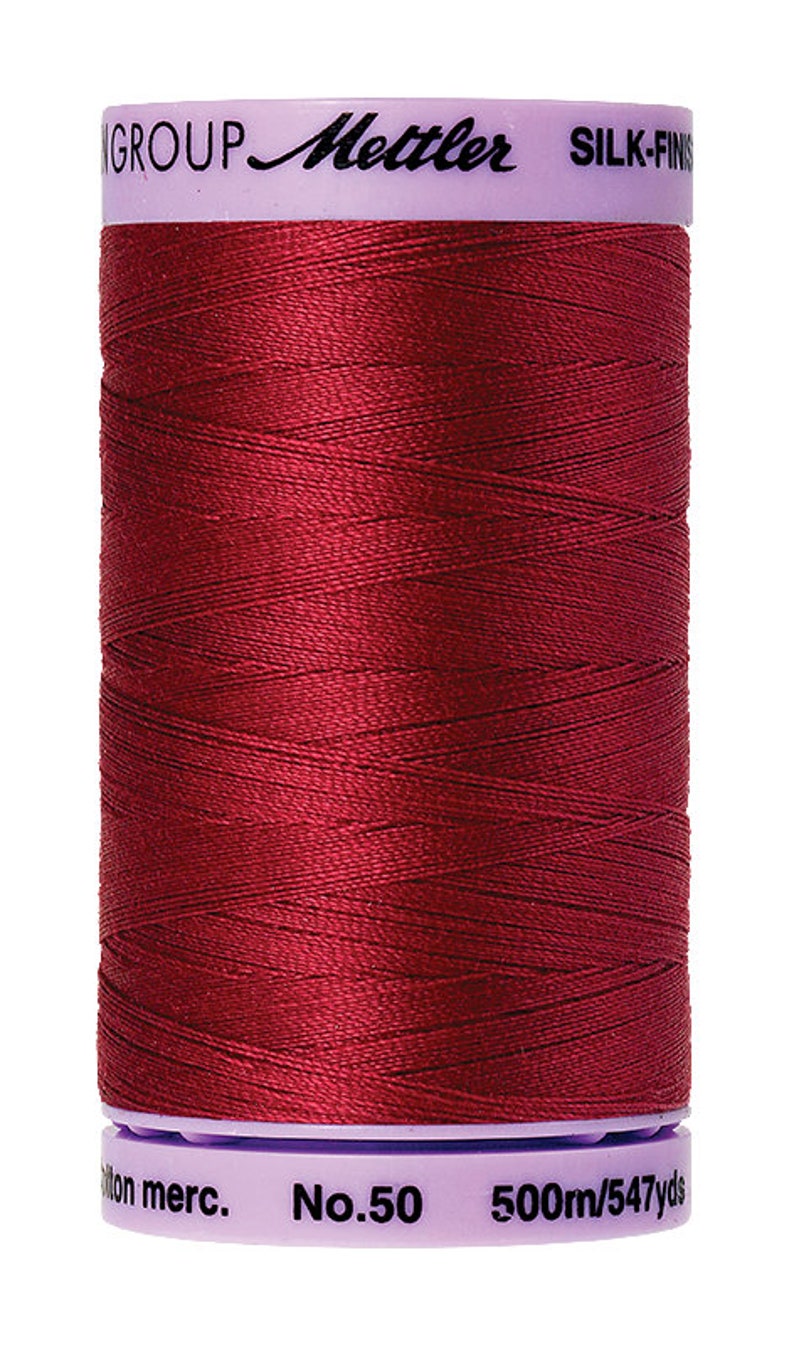 500m547 Yards-Large Spool Thread 9104 No.50 wt Silk Finish 100/% Cotton Sewing Piecing Thread Color 0105 Mettler