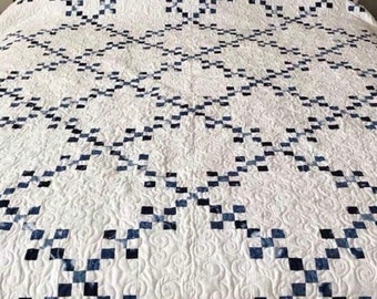 New! Shibori Irish Chain Quilt Kit - Classic Heirloom Quilt Top Pattern & Binding - Fabric by Debbie Maddy Moda Fabrics - 87”x78” Quilt Kit